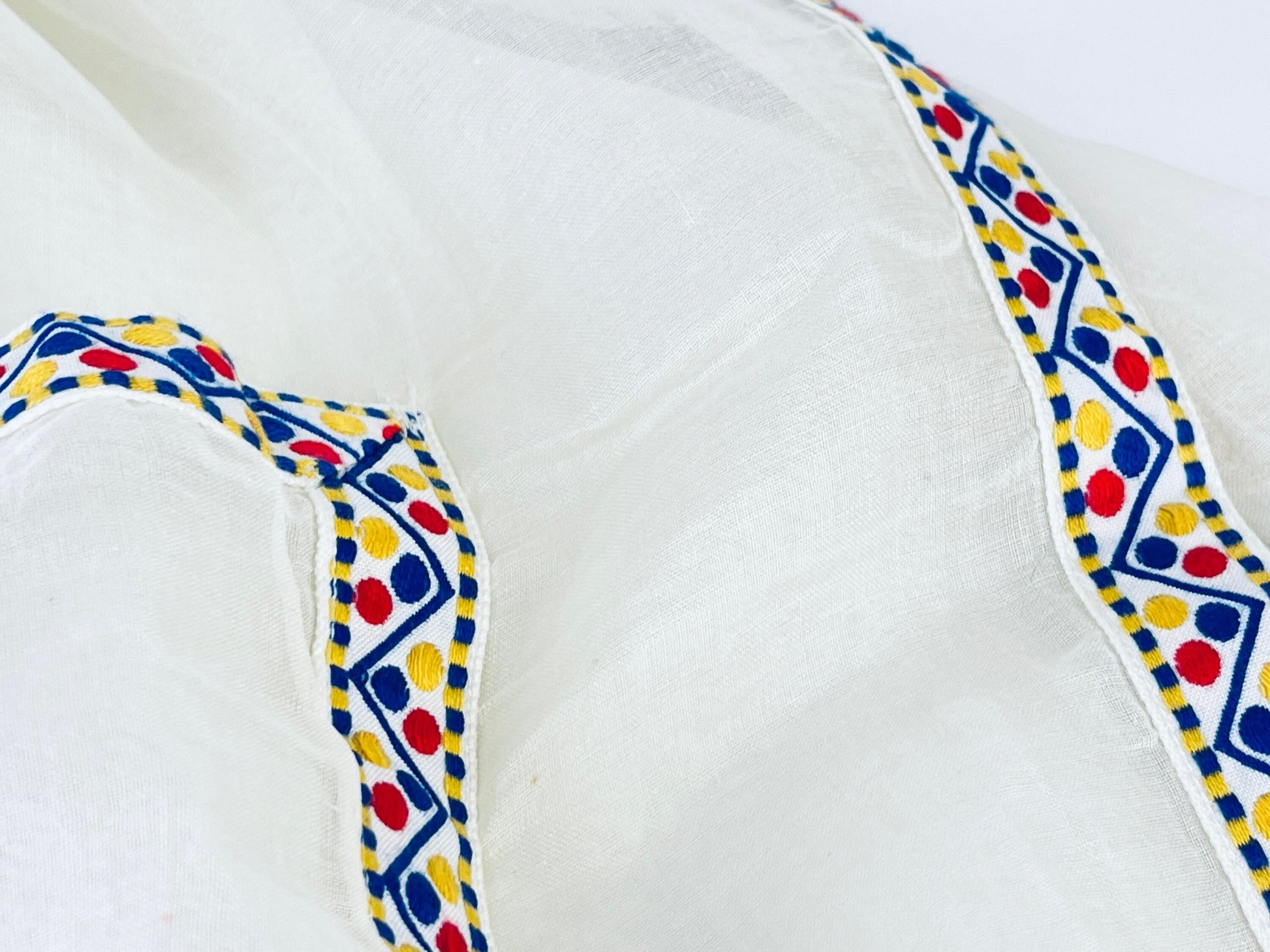 Product image for 'vintage polka dot organza waist apron ukrainian pattern' (view 1518f3)
