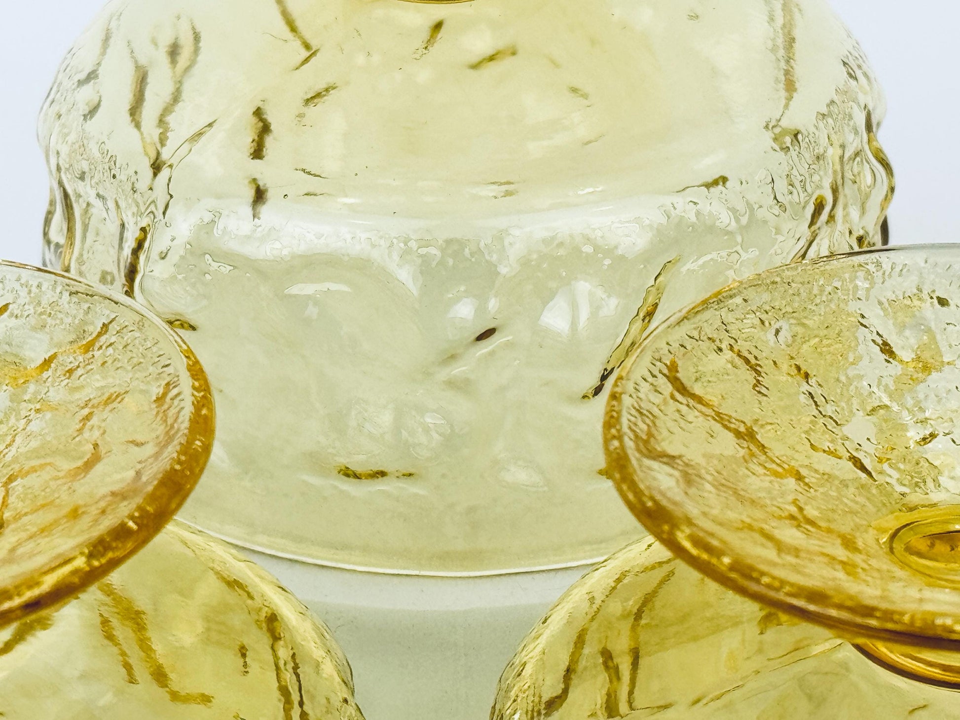Product image for 'vintage amber anchor hocking crinkle lido milano footed sherbet glasses set of four 4' (view 8b715a)