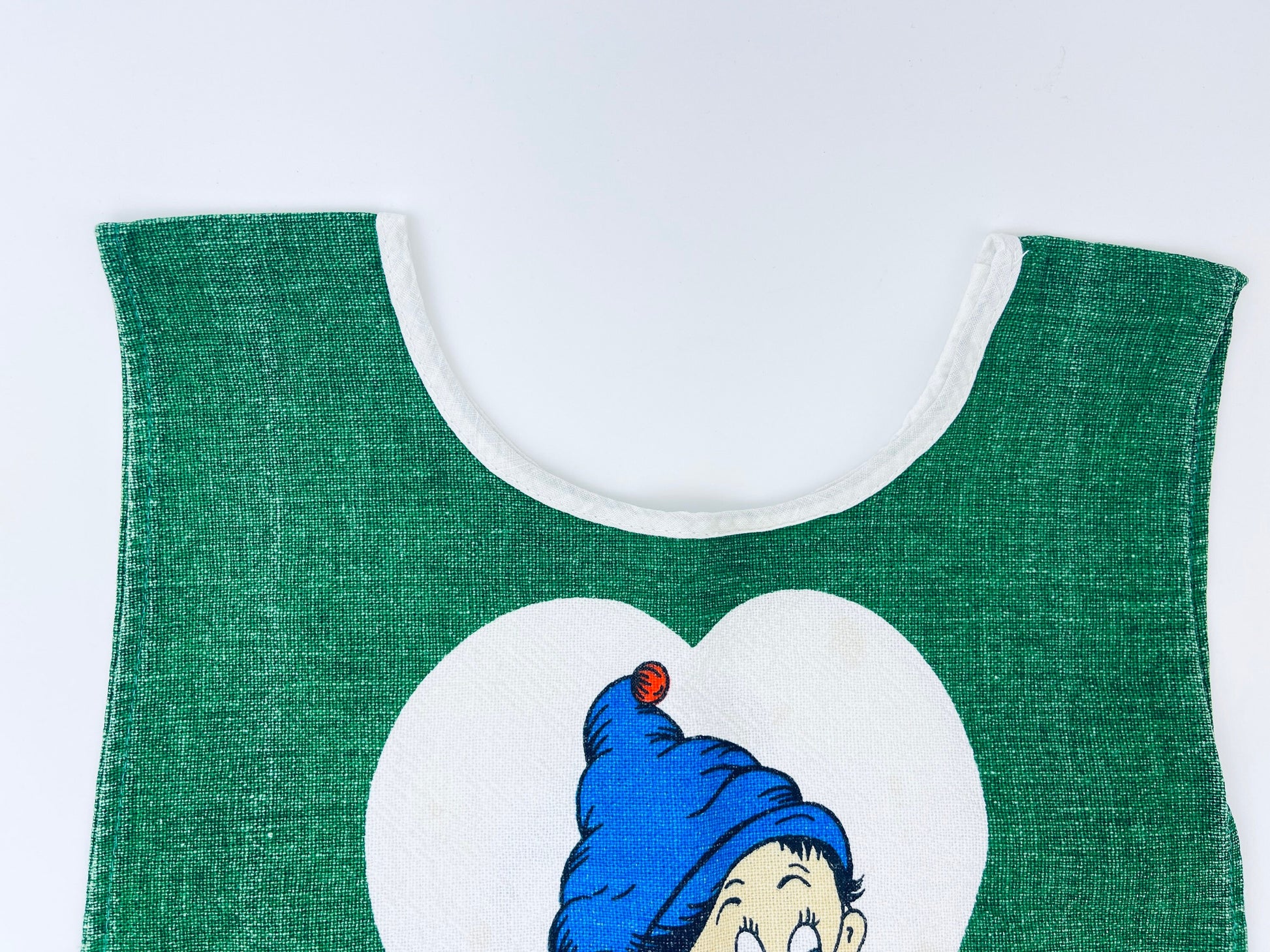 Product image for 'vintage 1970s merry mushroom cotton bib vest whimsical retro charm' (view fa9e57)
