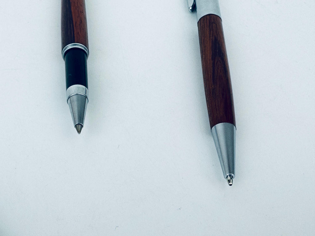 Product image for 'vintage 1980s faux wood pen pencil set classic executive gift' (view a9957b)