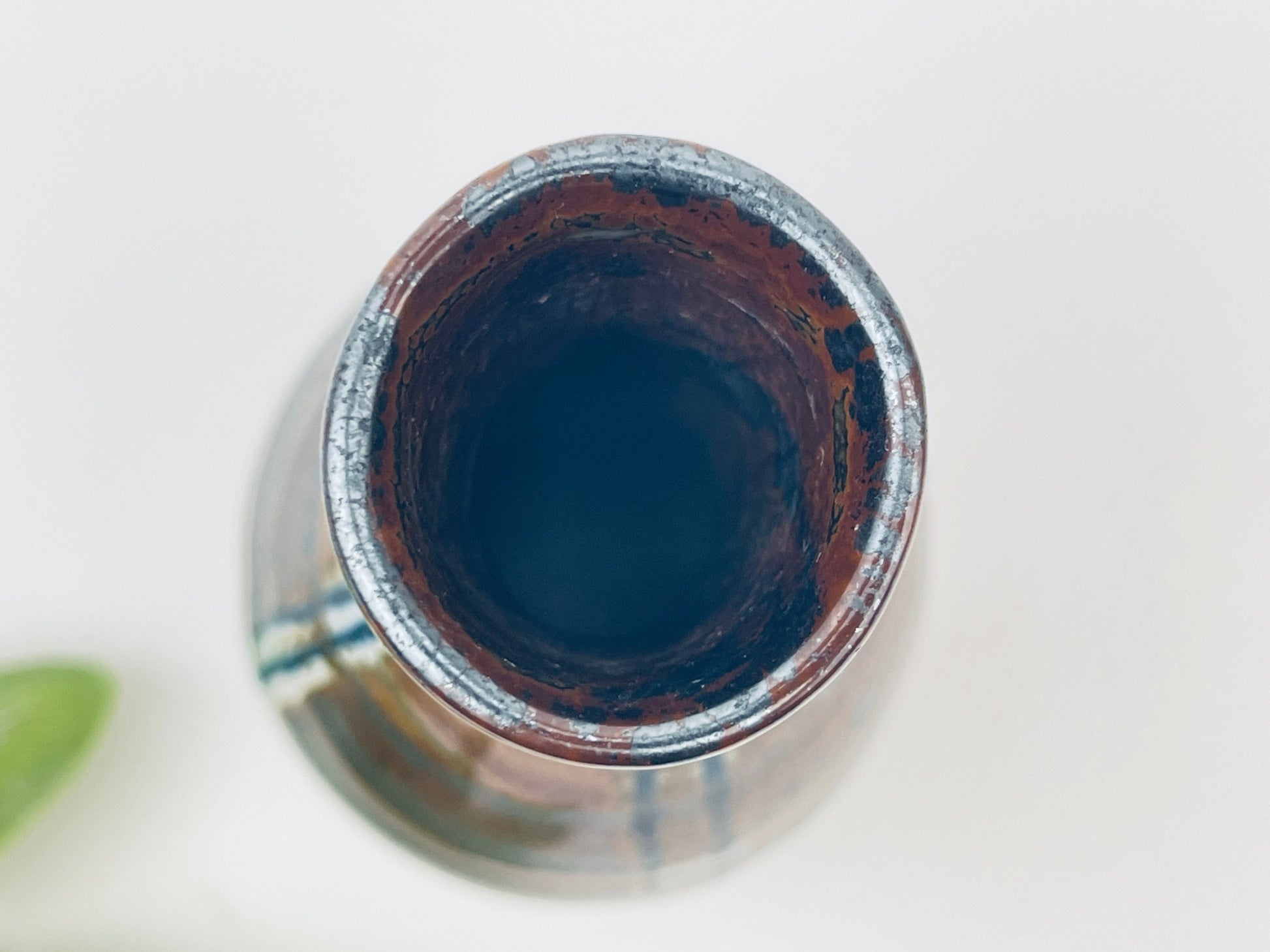 Product image for 'vintage ceramic bud vase brown silver made in japan' (view 32876d)