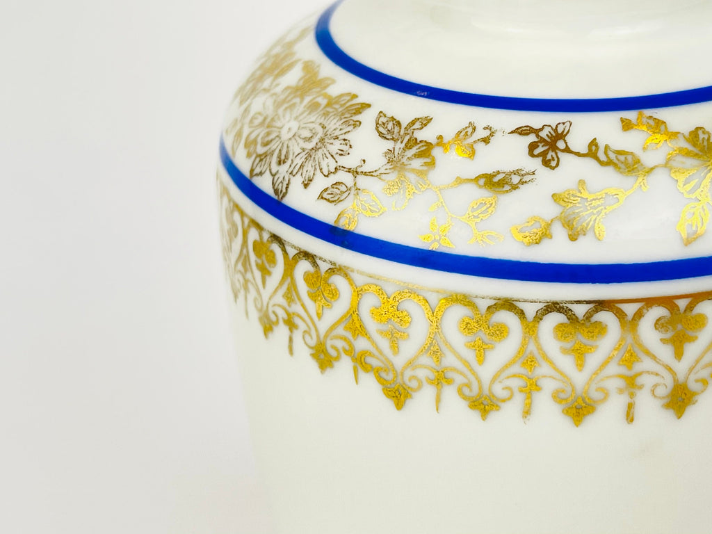 Product image for 'vintage bavaria crown germany patterned vase gold flower blue stripe' (view 9c4243)