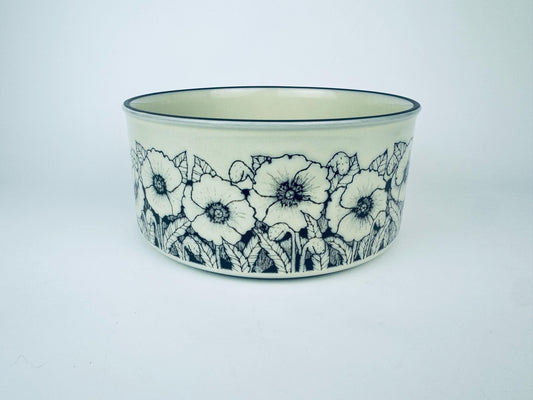 Product image for 'vintage hornsea beige brown round ceramic decorative bowl 8 cornrose pattern made in england' (view e516db)
