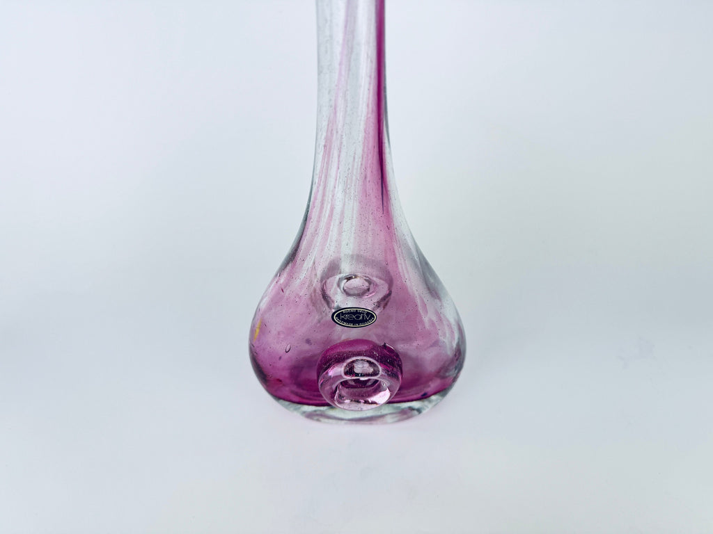 Product image for 'vintage kreativ rocno delo pink bubble crystal vase handmade in rogaska' (view 84685a)