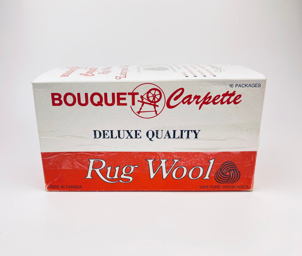 Product image for 'vintage antique beige wool rug yarn bouquet carpette spinrite yarns pure virgin wool 320 pieces package of two 2 canada made' (view 4b257b)