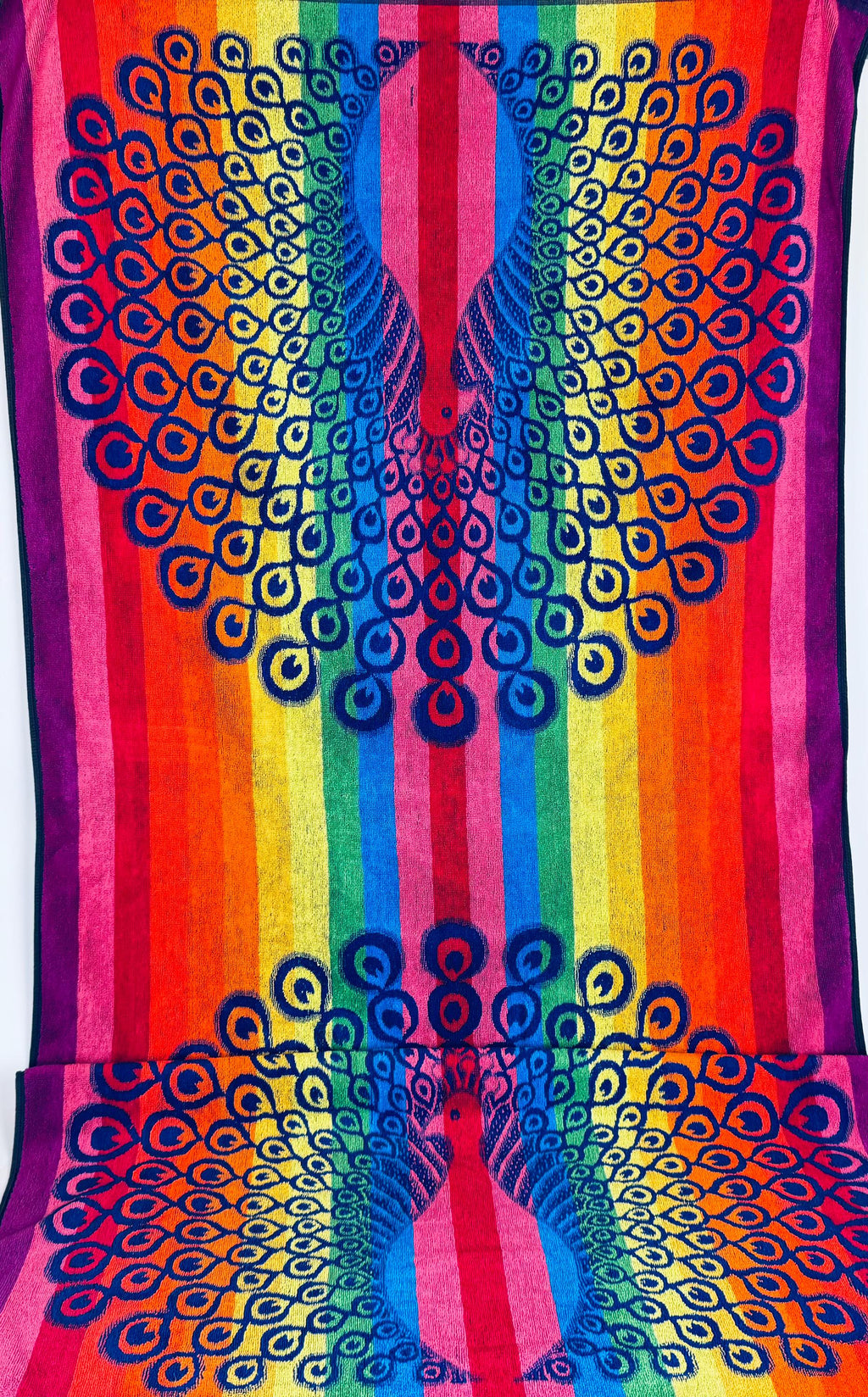 Product image for 'vintage oversized rainbow peacock beach shower towel 100 cotton' (view 32be2b)