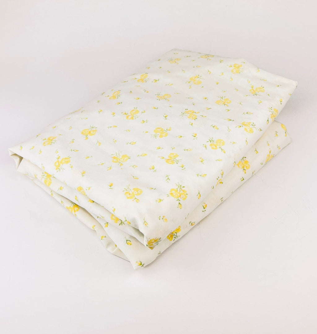 Product image for 'vintage jcpenney double twin bedding sheet set yellow floral lace pattern fashion manor percale penn prest' (view aeabb6)