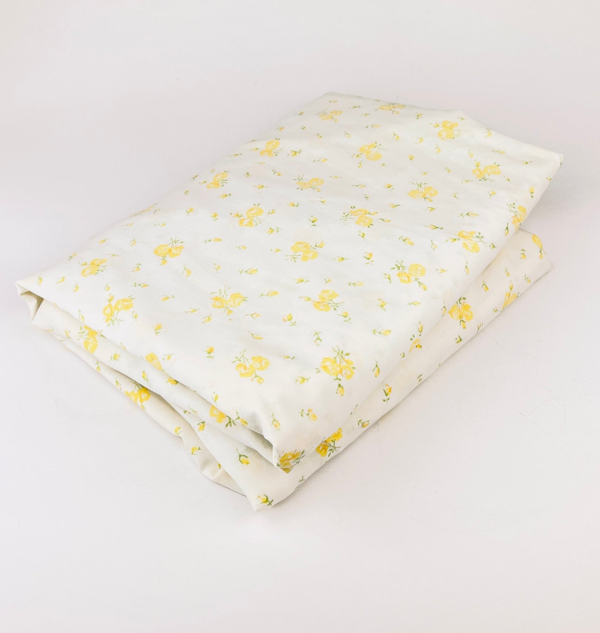 Product image for 'vintage jcpenney double twin bedding sheet set yellow floral lace pattern fashion manor percale penn prest' (view aeabb6)