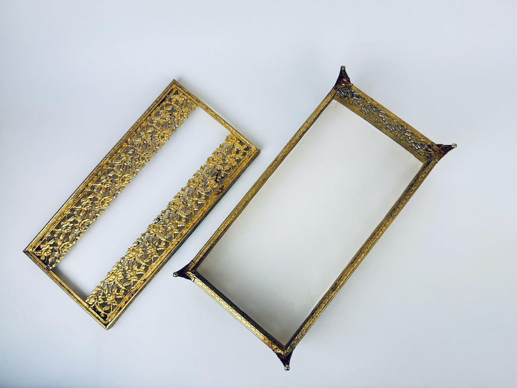 Product image for 'vintage gold filigree tissue box cover hollywood regency glamour' (view 44145e)