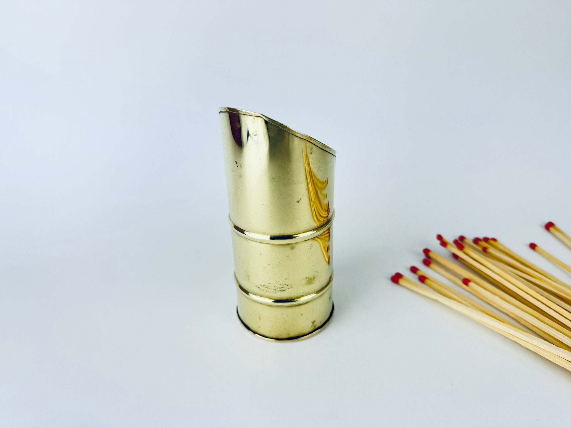Product image for 'vintage brass match holder attractive aged metal patina' (view f2fa37)