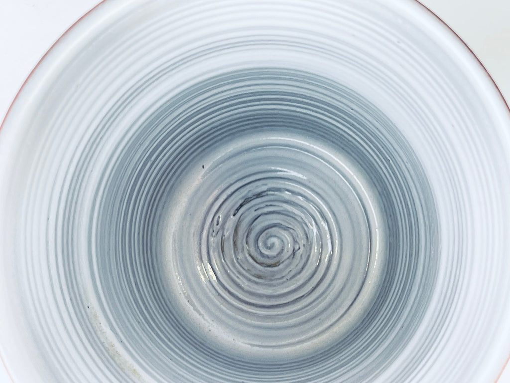 Product image for 'vintage wattisfield ware suffolk terracotta pottery widemouth vase hand painted mid century modern pattern made in england' (view 7e84e8)