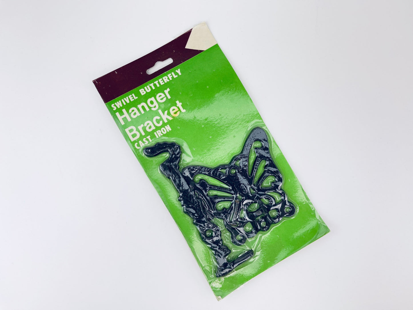 Product image for 'vintage cast iron butterfly swivel wall hanger bracket new old stock nos gold black colour options' (view df4719)