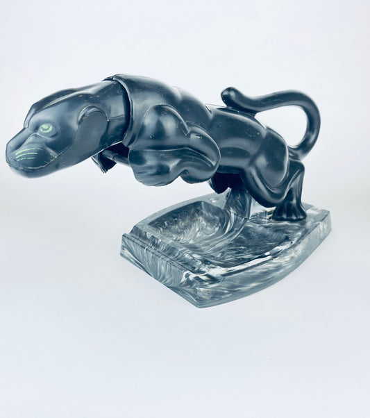 Product image for 'vintage black panther shoe brush faux marble base made in usa vintage foyer entryway decor' (view 42031f)