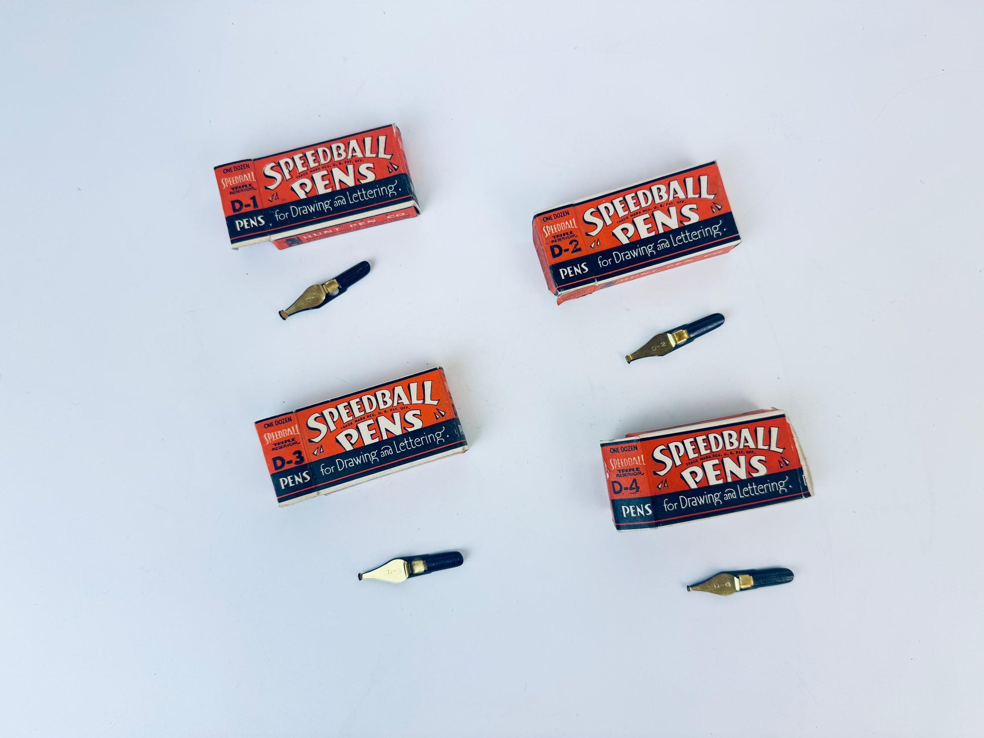 Product image for 'vintage speedball pens nib box made in usa for drawing and lettering new old stock boxes sold separately' (view 6eb265)
