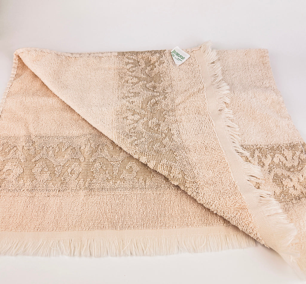 Product image for 'vintage sears matchmate beige fringe hand towel made in usa' (view de906d)