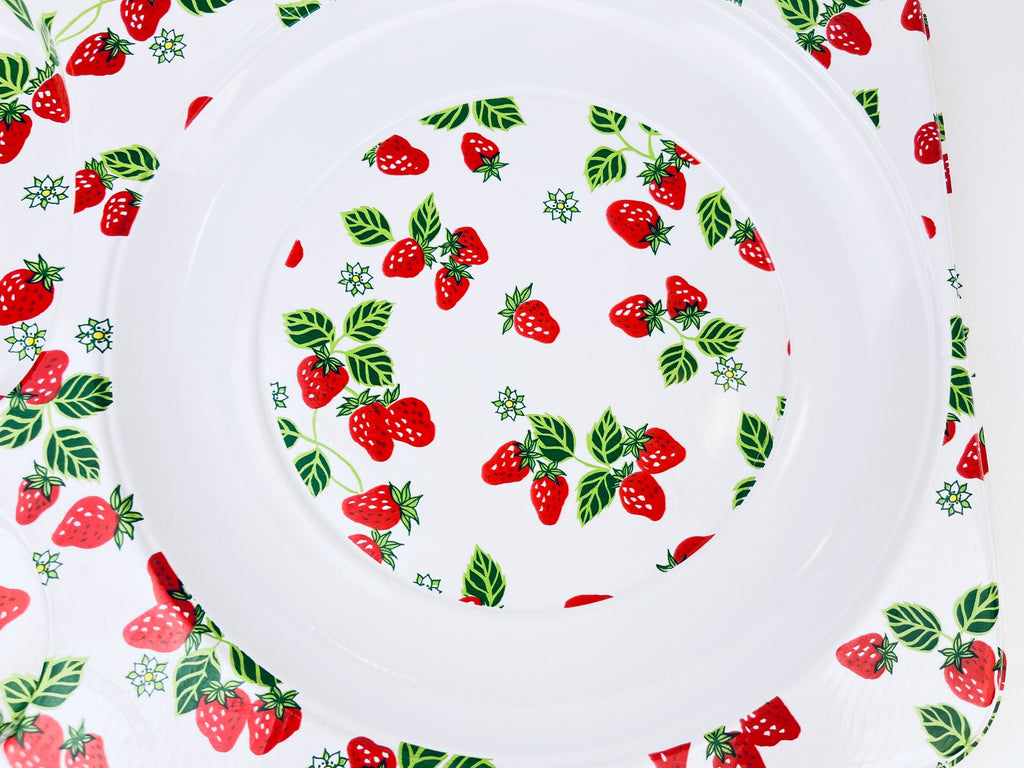 Product image for 'vintage strawberry fields tray retro picnic dining charm' (view 950cc6)