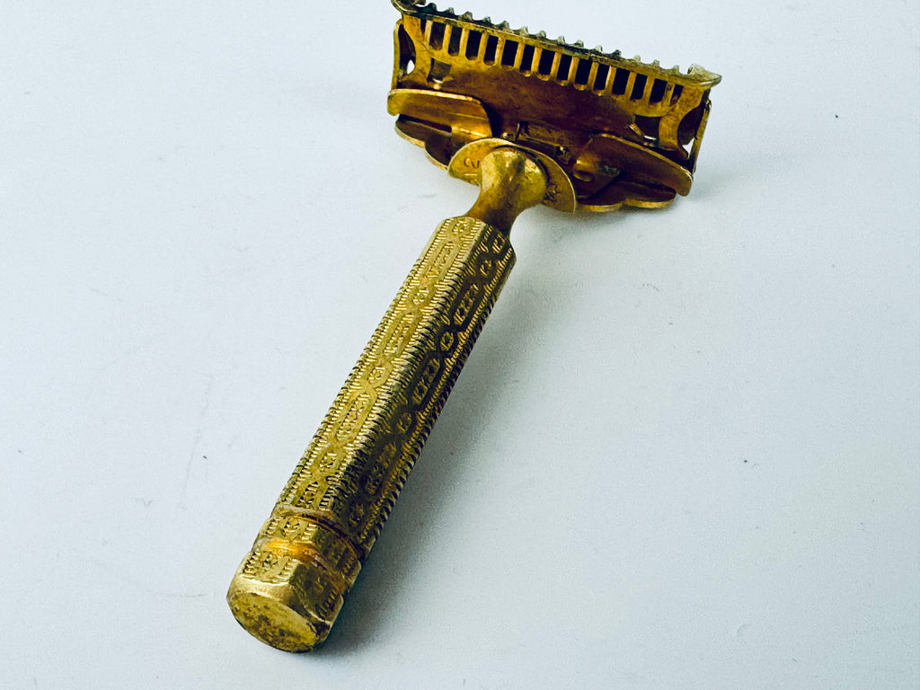 Product image for 'vintage antique gold silver metal ever ready razor blade flip top mens shaving made in england usa' (view ea8f22)