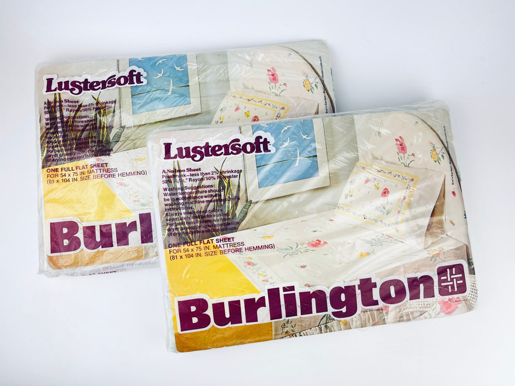 Product image for 'vintage burlington lustersoft full double flat sheet pillow case new old stock nos made in canada sold separately' (view 484a96)