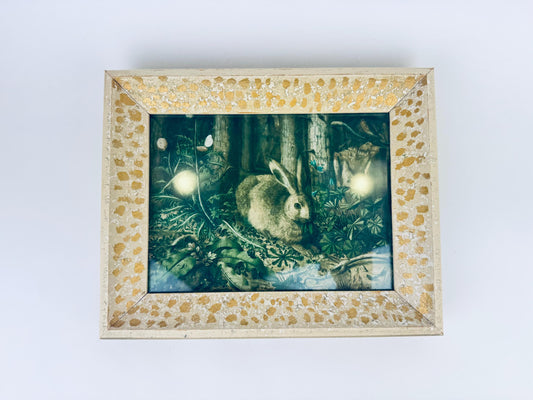 Product image for 'vintage hand painted wood 6x8 picture frame gilded whimsy in cottagecore charm' (view 77351e)