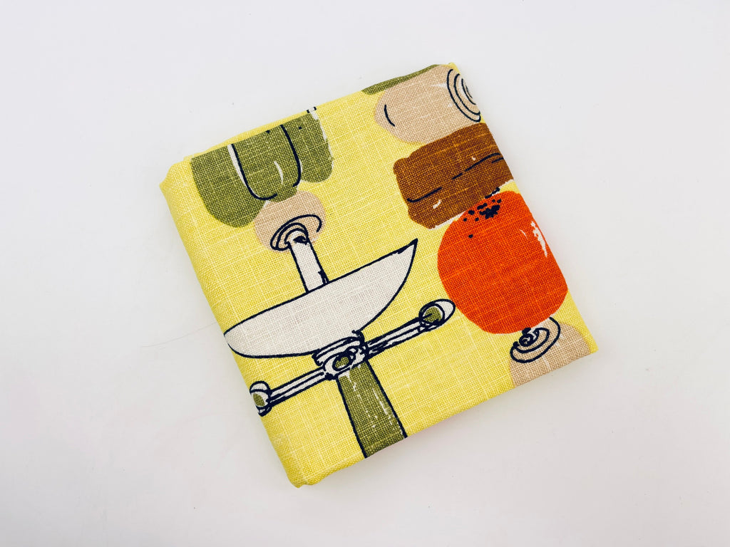 Product image for 'vintage bbq wine glass tea towel bbq statement towel all pure linen fast colours hand printed' (view be0927)