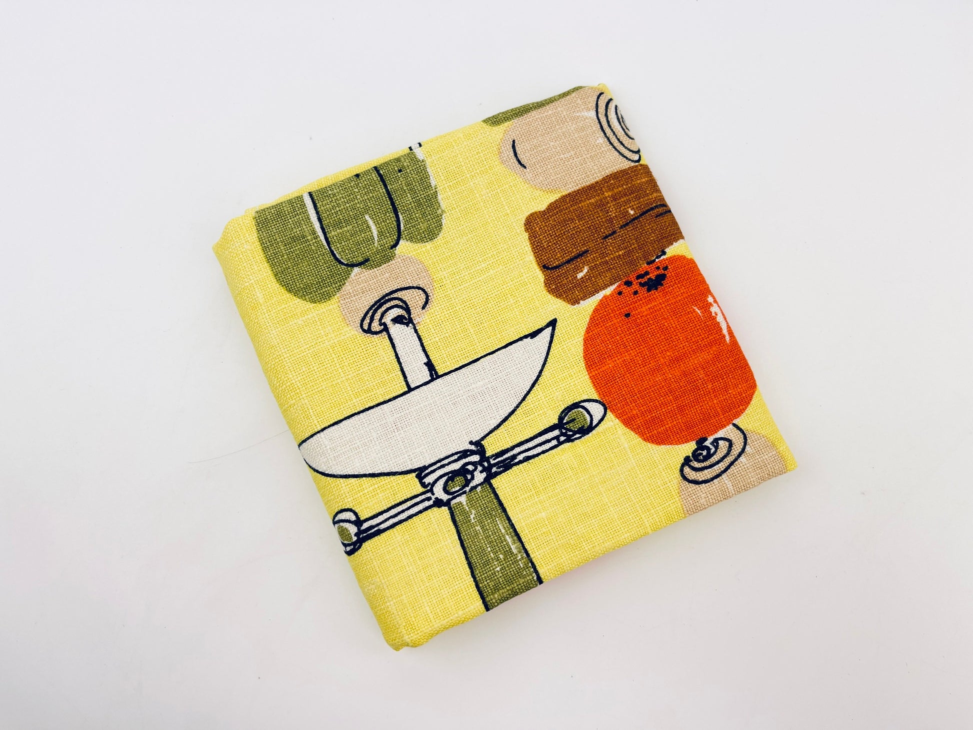 Product image for 'vintage bbq wine glass tea towel bbq statement towel all pure linen fast colours hand printed' (view be0927)