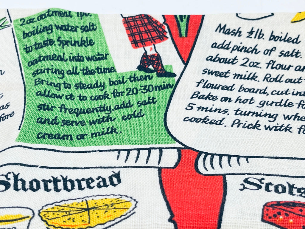 Product image for 'vintage traditional scottish recipes tea towel made in the united kingdom pure linen' (view 99fa18)