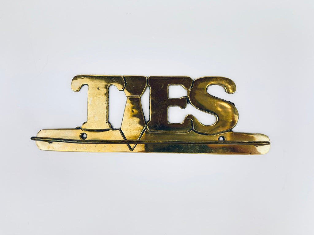 Product image for 'vintage wall mounted brass ties holder' (view eb7df1)