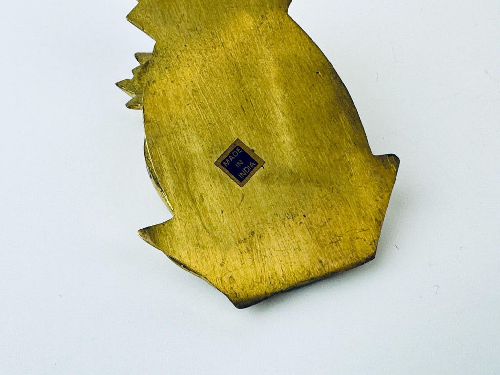 Product image for 'vintage solid brass pineapple paper clip attractive aged patina home office decor' (view 05849e)