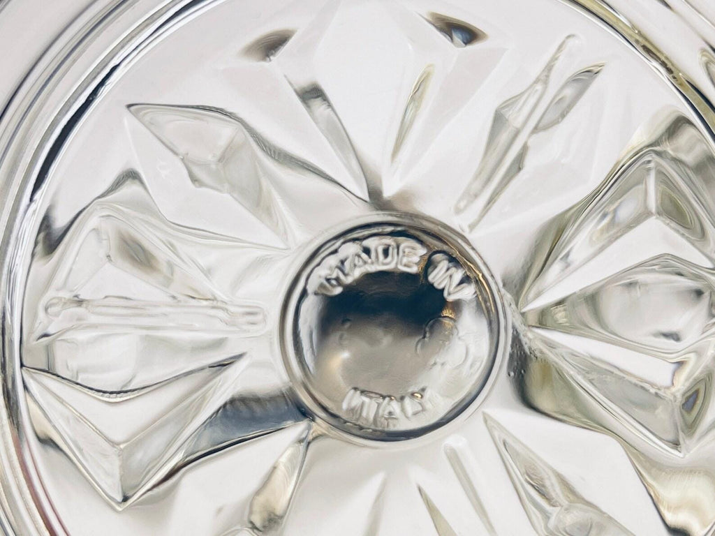 Product image for 'vintage glass silver plated coaster set set of three 3 floral sunburst pattern made in italy' (view 28f87d)
