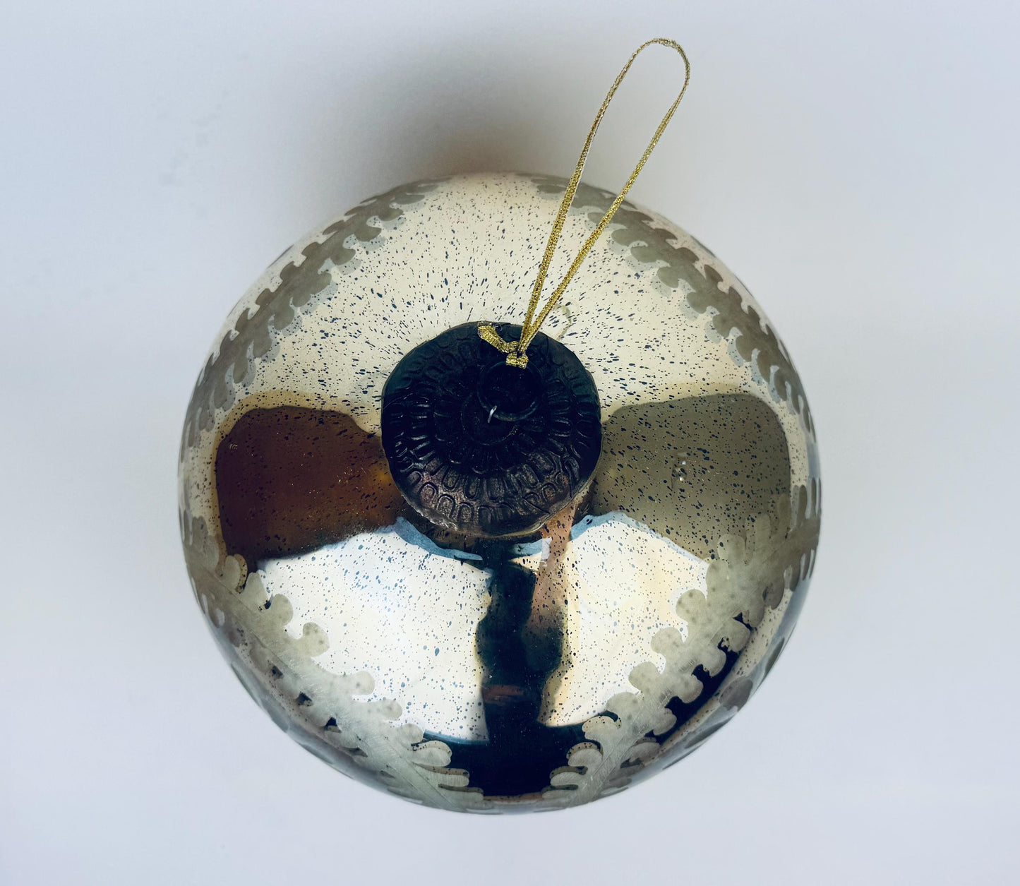 Product image for 'vintage x large 10 silver mercury glass christmas tree ornament' (view 781236)
