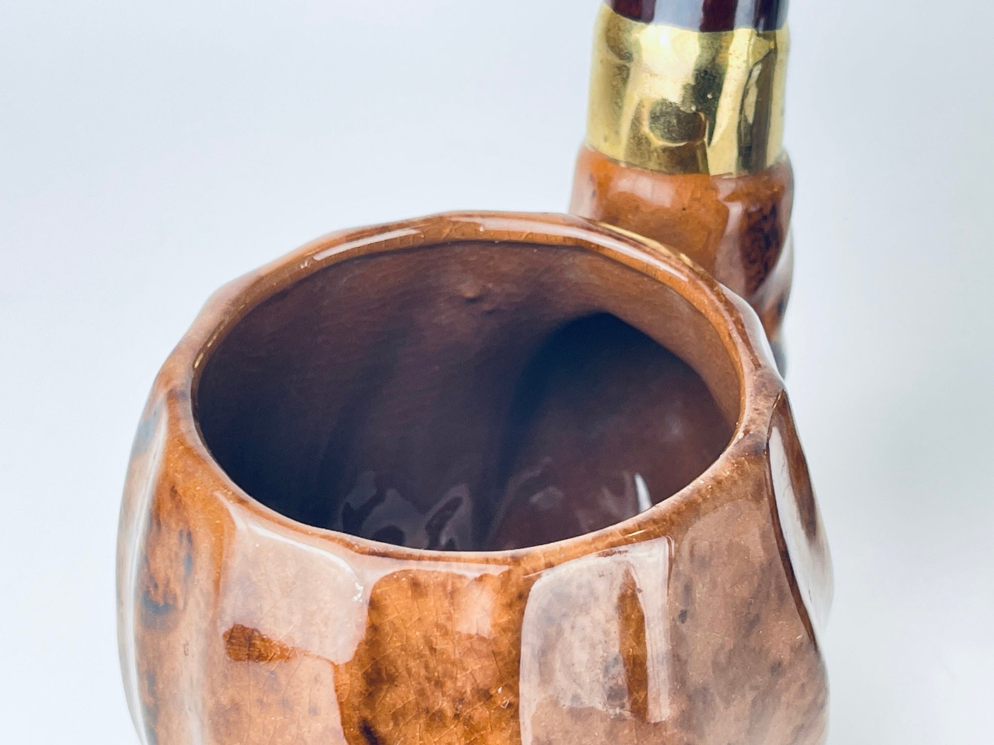 Product image for 'vintage rubens pipe shaped cigar cigarette ashtray designed in hollywood made in japan' (view 713226)