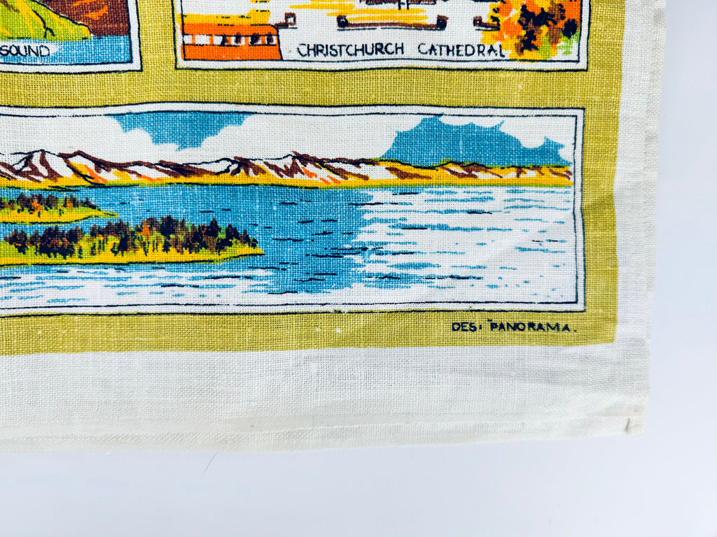 Product image for 'vintage new zealand linen kitchen tea towel new zealand souvenir 1' (view 58937a)
