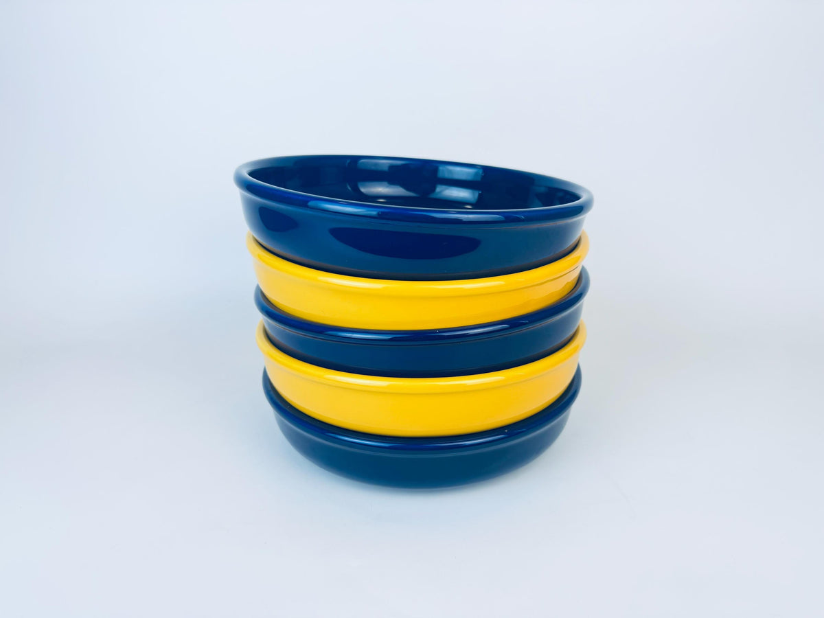 Product image for 'vintage waechtersbach blue bright yellow wide ceramic bowls made in spain sold separately' (view 4a708e)