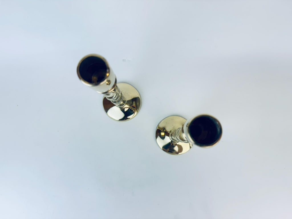 Product image for 'vintage peerage england brass barley twist candlesticks mid century elegance set of 2' (view 42bedc)