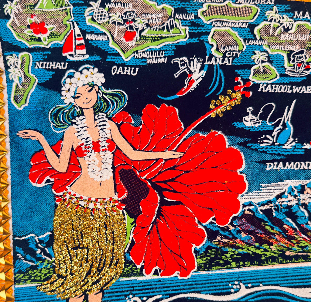 Product image for 'vintage hawaii souvenir the 50th state large tapered pennant wall hanging' (view 332ecf)