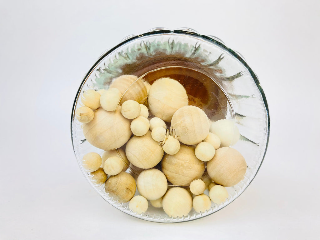 Product image for 'vintage faux wood screw top ribbed glass storage jar' (view 1b033c)