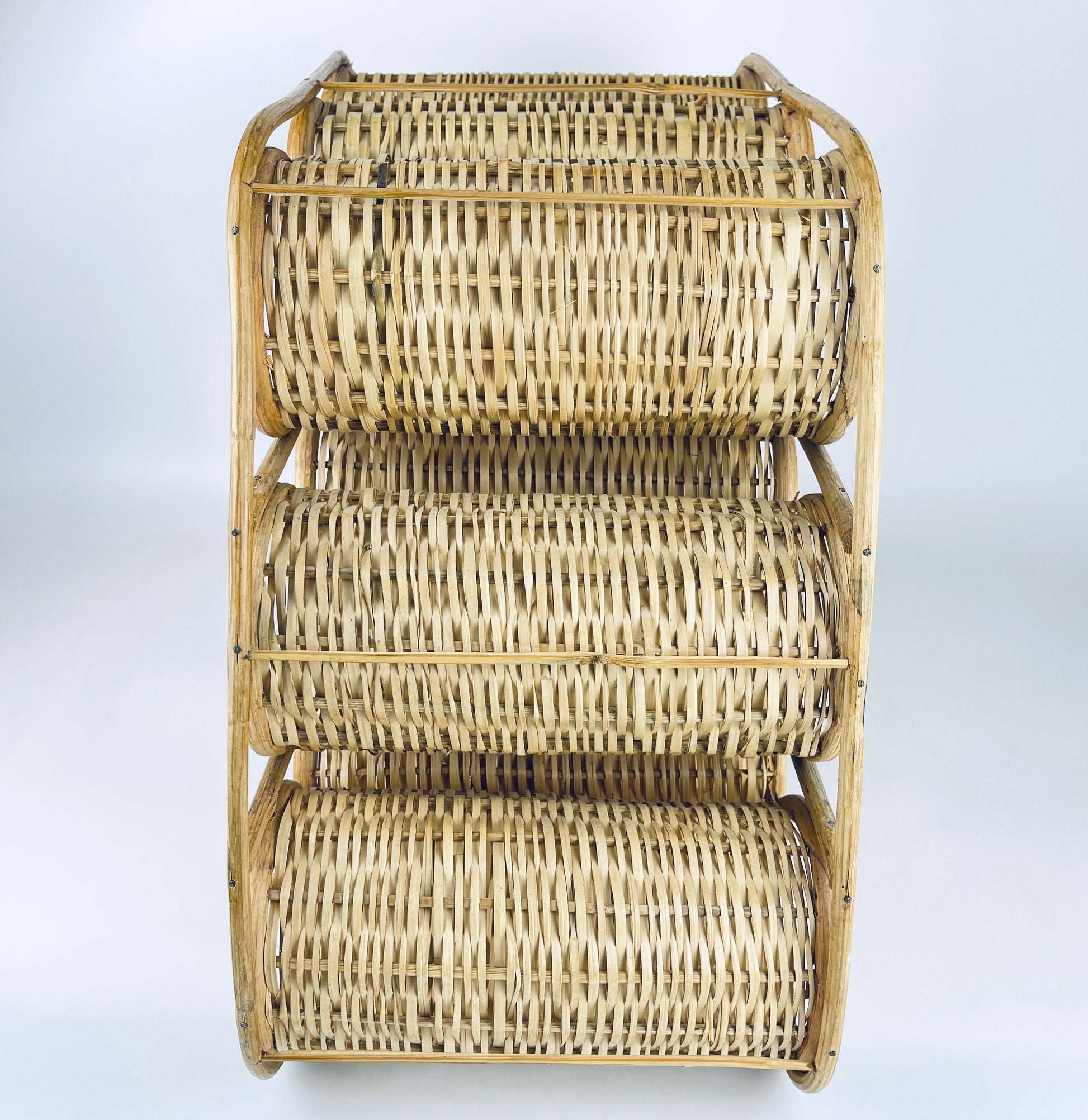 Product image for 'vintage bamboo rattan wine bottle rack twelve 12 bottle capacity' (view 7ffce6)