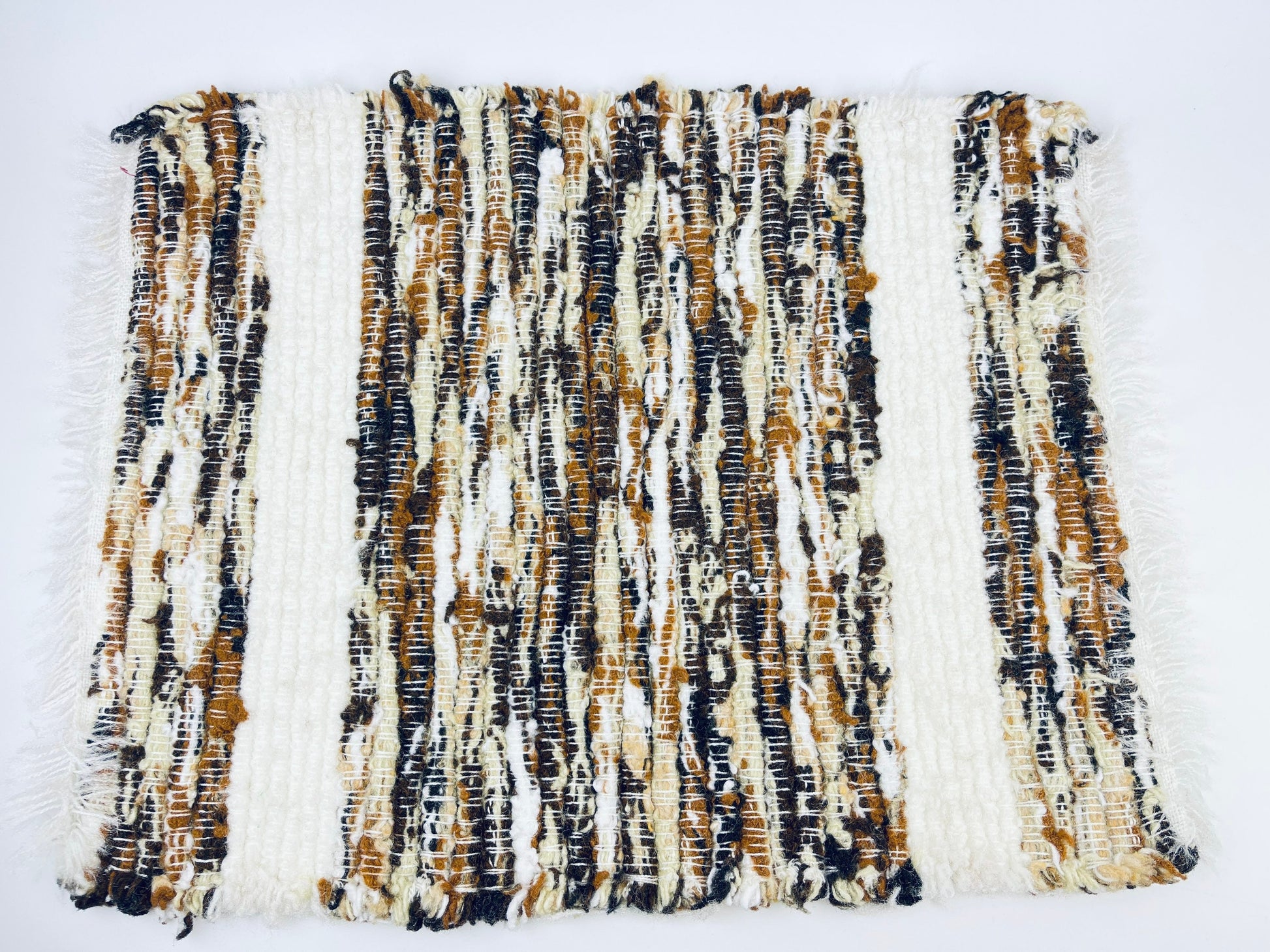 Product image for 'vintage brown white fringe style place mats set of four 4' (view e2d2c2)