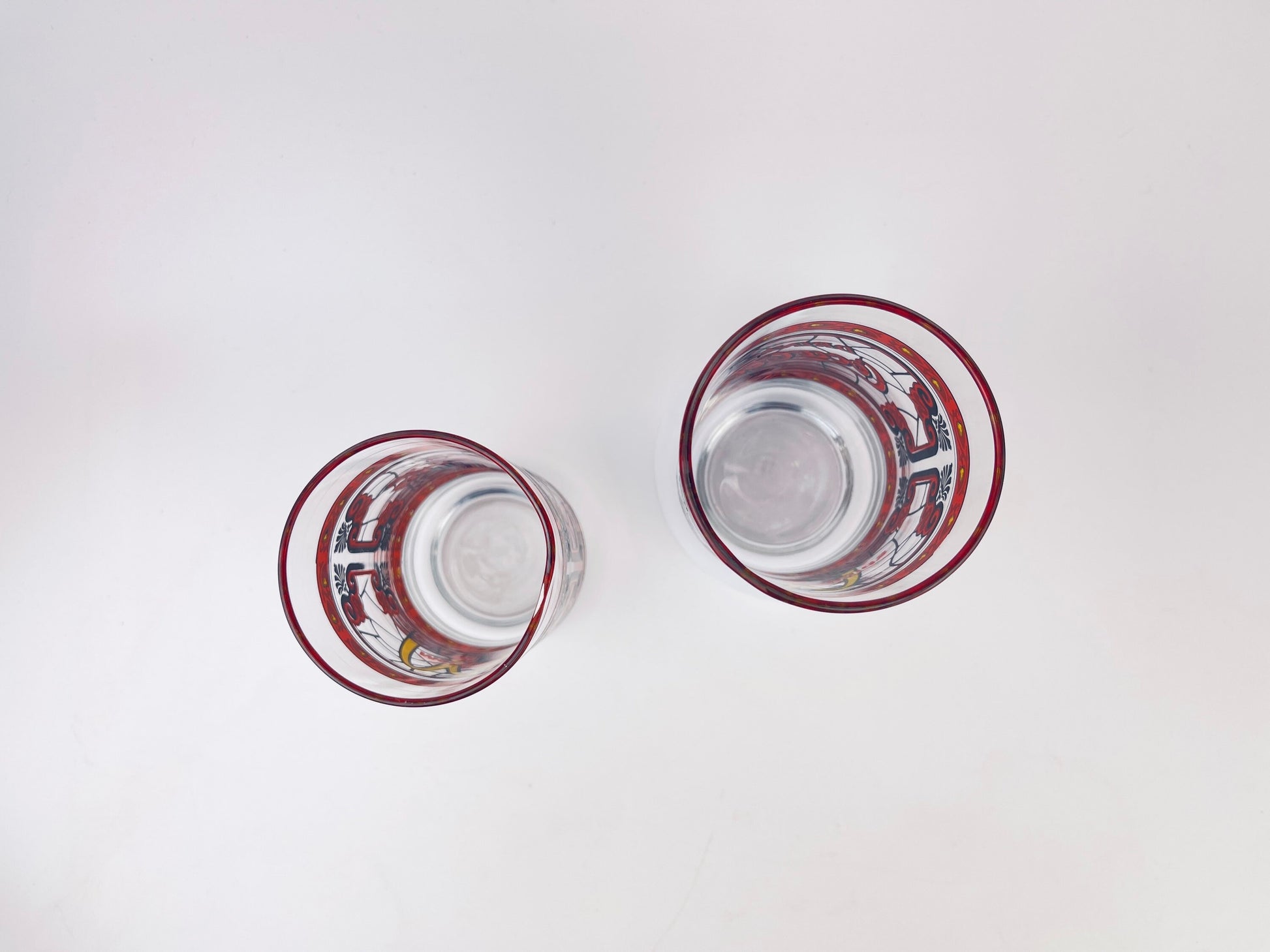 Product image for 'vintage coca cola mcdonalds canada stained glass water tumbler glasses sold individually' (view edc65f)