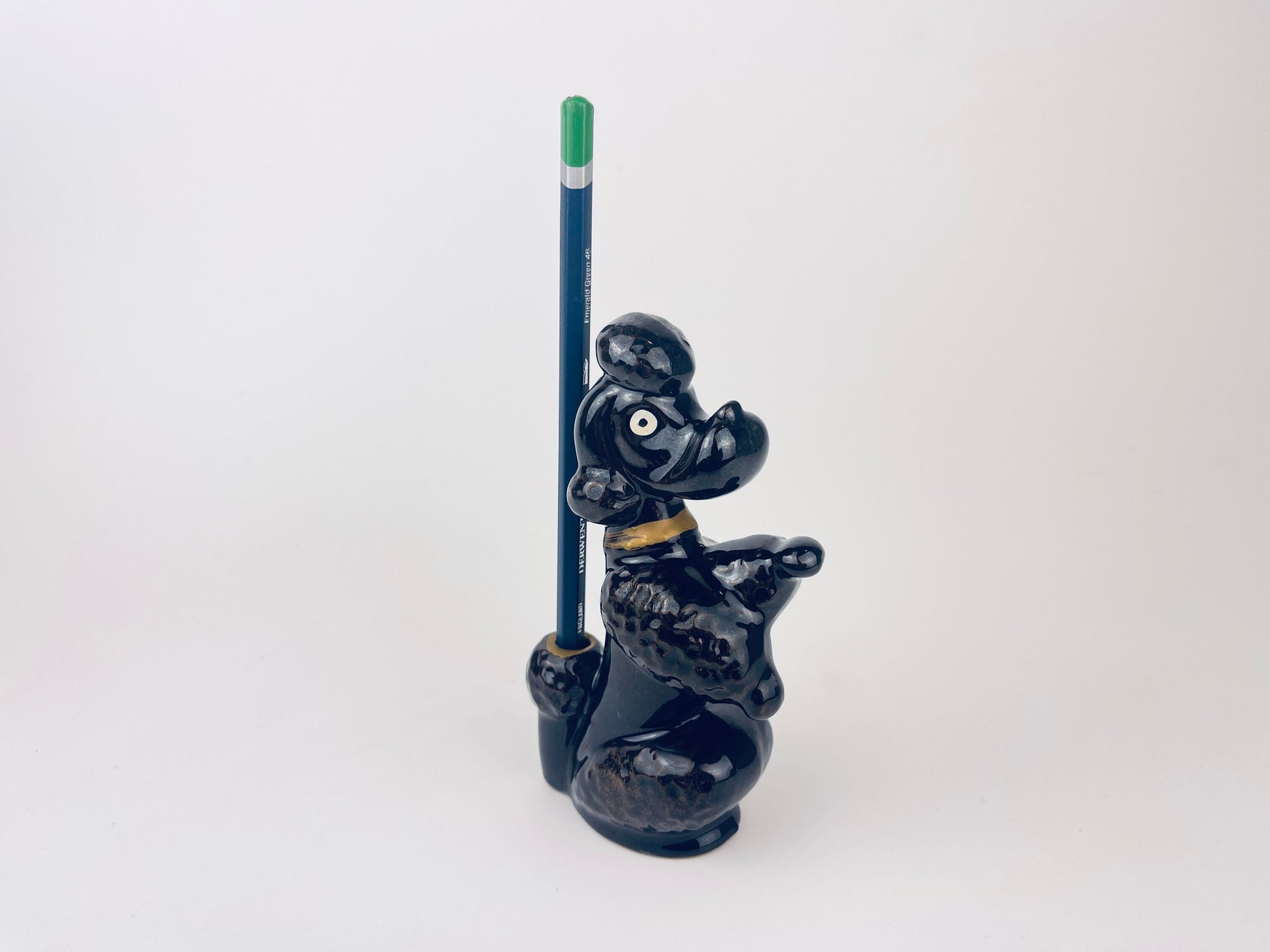 Product image for 'vintage red clay kitsch poodle dog pen pencil holder made in japan desktop organiser' (view 041ea4)