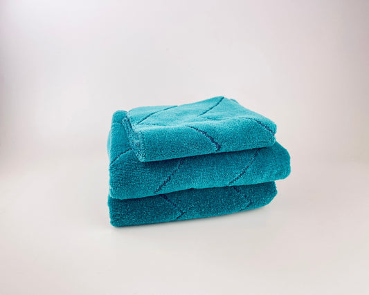 Product image for 'vintage green blue chevron striped martex bath towel set hand face towels made in usa' (view 53586d)