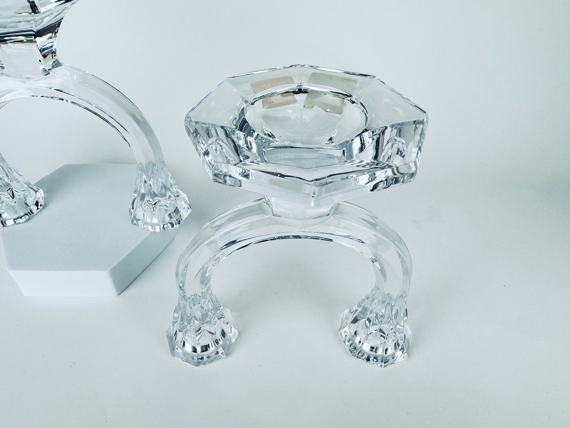 Product image for 'vintage mikasa austria crystal dual candlestick holders set of two 2' (view 641bea)