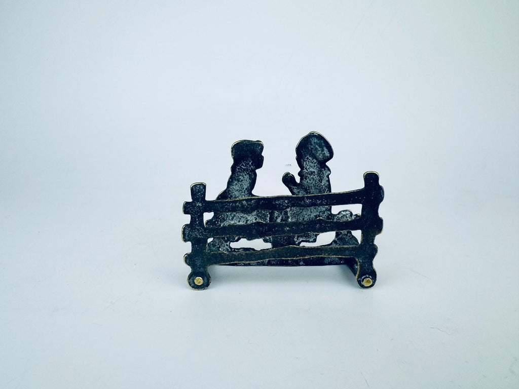 Product image for 'vintage solid brass letter holder office organiser' (view a489a3)