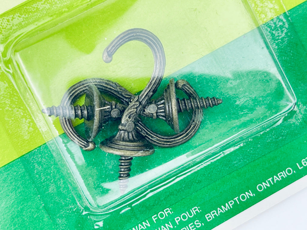 Product image for 'vintage 1970s metal ceiling plant hangers nos with mounting screws' (view 5eb2a5)