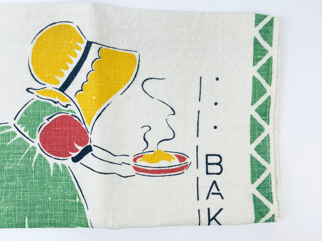 Product image for 'vintage saturday chore baking linen tea towel statement towel' (view a29111)
