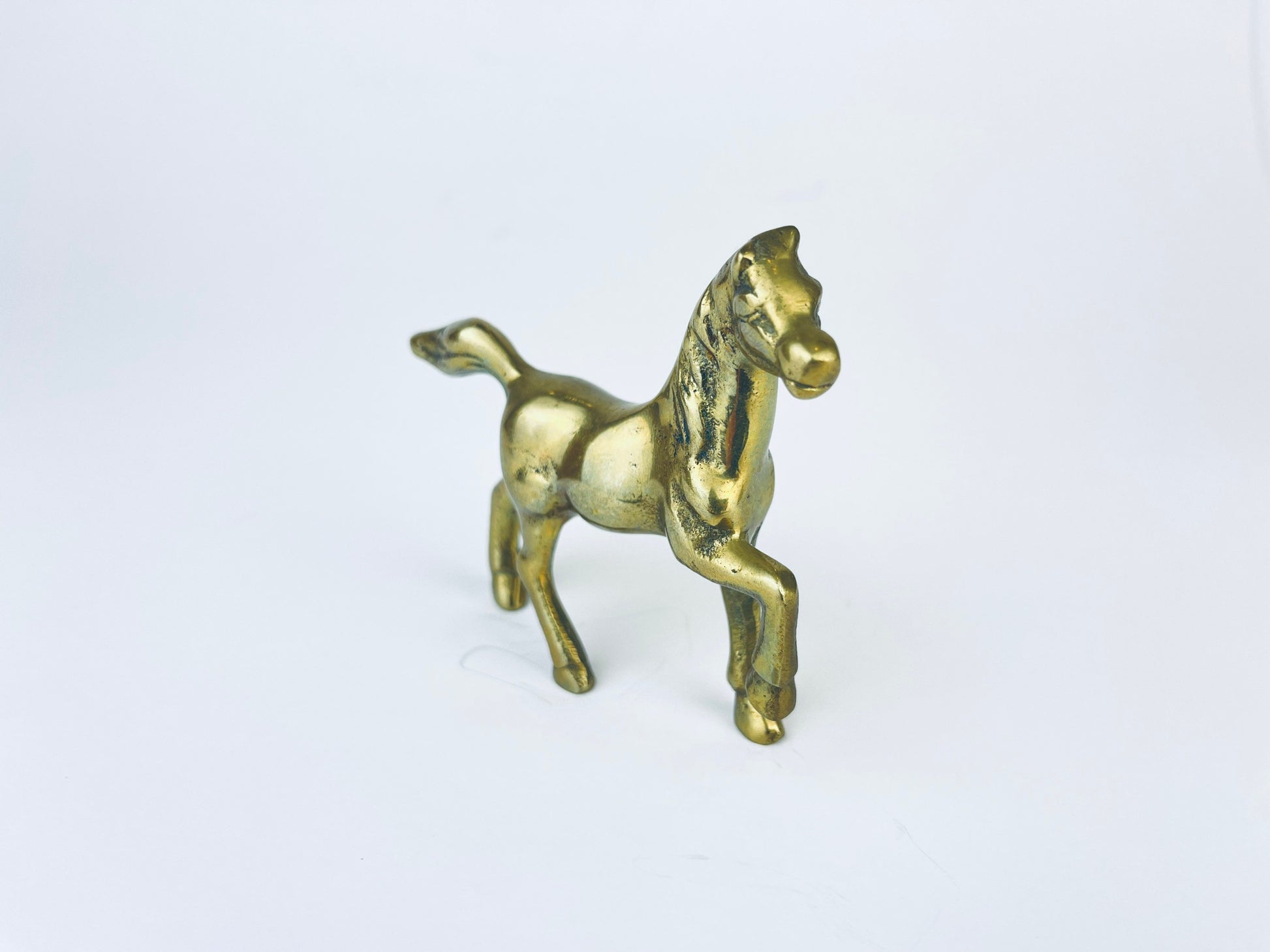 Product image for 'vintage solid brass tabletop horse sculpture' (view 827fa3)
