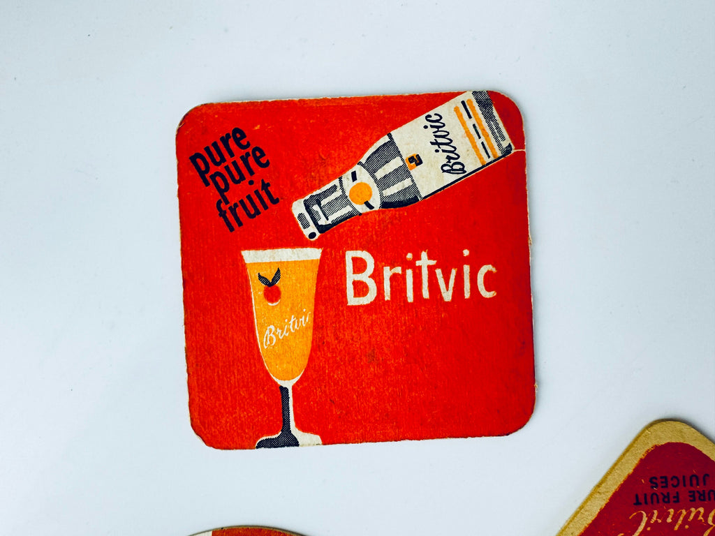 Product image for 'vintage english cider fruit juice coasters beer cocktail mat sold separately' (view 7444ad)