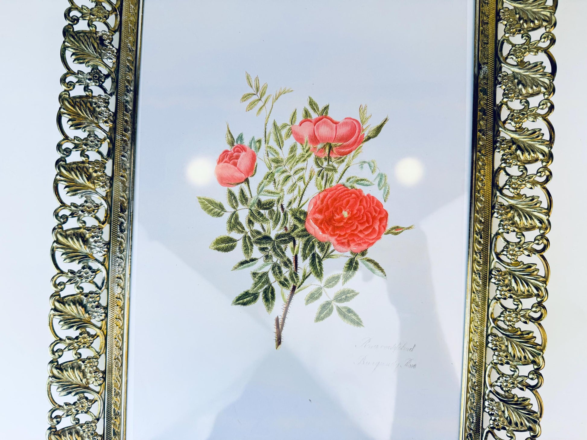 Product image for 'vintage ornate gold metal filigree wall mounted picture frame 9 x 14' (view 16bca2)
