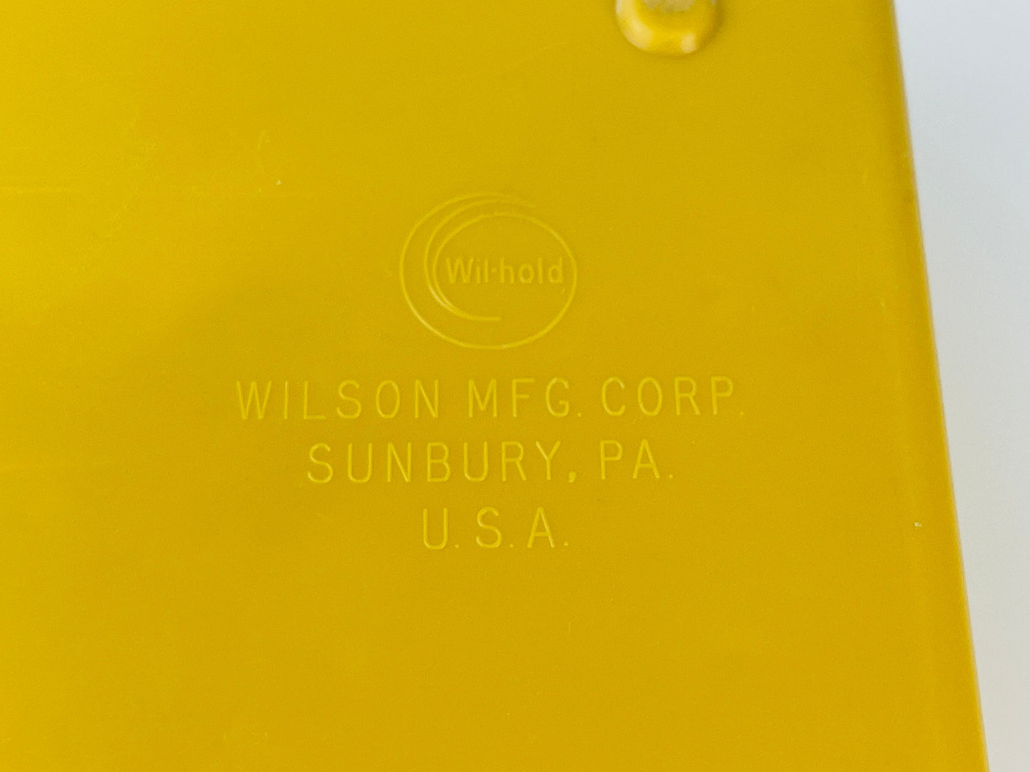 Product image for 'vintage wilson wil hold sewing box yellow gold swirl pattern with plastic organizers handle' (view 2976cf)