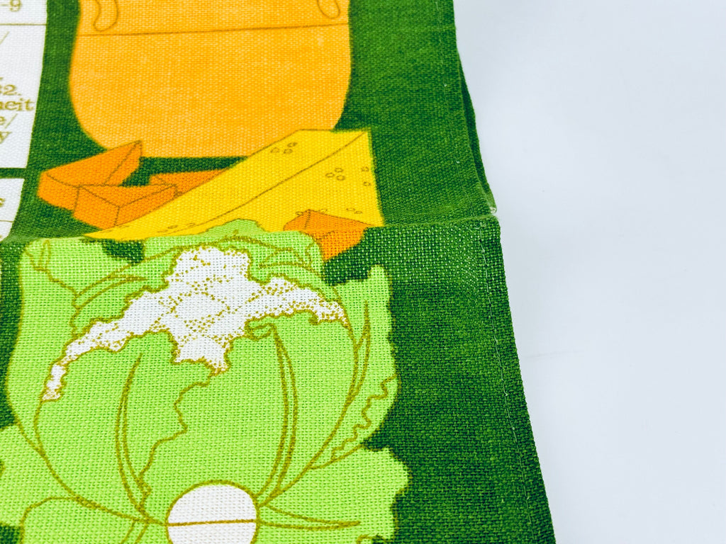 Product image for 'vintage old bleach measuring in metrics good housekeeping linen towel kitchen statement towel tapestry made in ireland' (view 1c6dab)